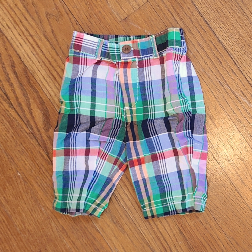 Ralph Lauren plaid shorts 3 month preppy